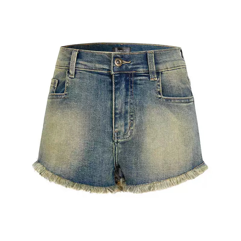 DUSKLIT evening blue, washed old denim shorts